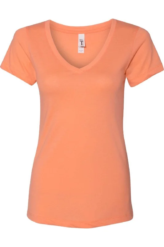 Next Level Women´s Ideal V-Neck T-Shirt Graphic T-Shirt Round Neck Polyester