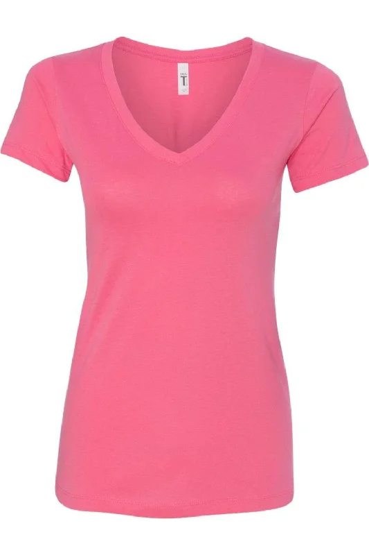 Next Level Women´s Ideal V-Neck T-Shirt Striped Floral Plaid