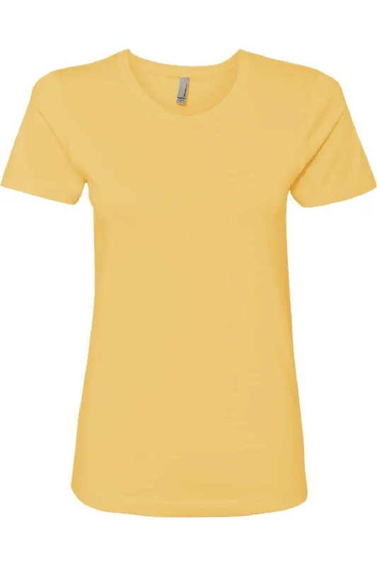 Next Level Womens Cotton T-Shirt Asymmetrical Pockets Print
