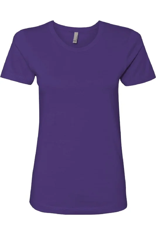 Next Level Womens Cotton T-Shirt Collared Crew Neck Turtle Neck