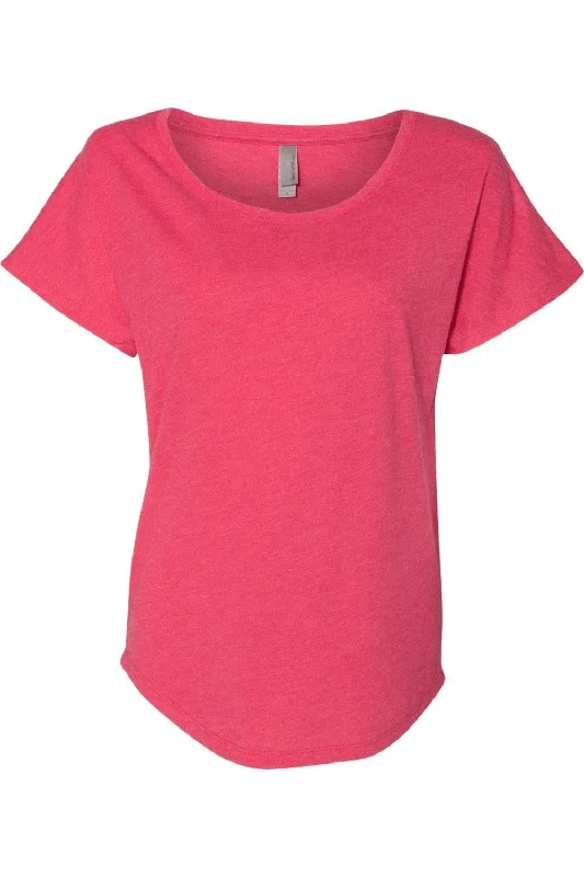 Next Level Womens Triblend Dolman T-Shirt Fitted T-Shirt Seamless Stretchy