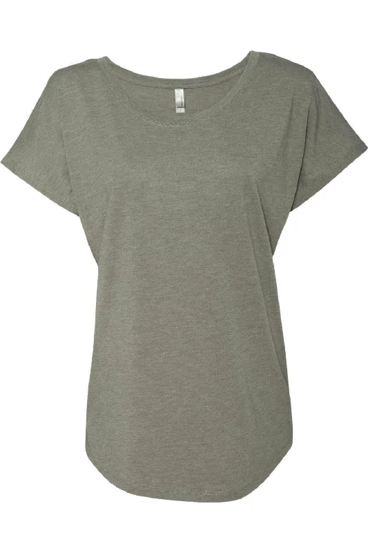 Next Level Womens Triblend Dolman T-Shirt Sequined Glittery Shiny
