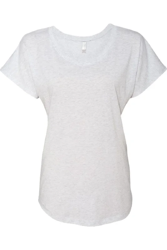 Next Level Womens Triblend Dolman T-Shirt Ribbed T-Shirt High Neck Heavyweight