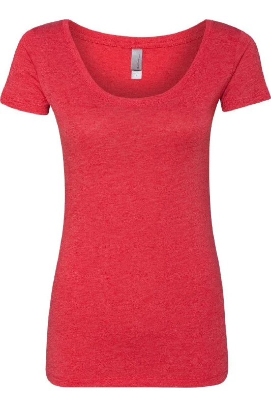Next Level Womens Triblend Scoop Neck T-Shirt Satin Fabric Silk Fabric Chiffon Fabric