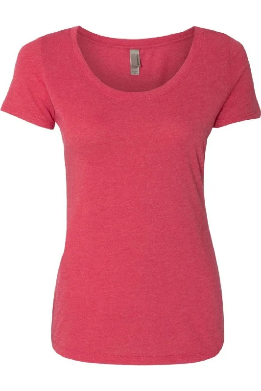 Next Level Womens Triblend Scoop Neck T-Shirt Faux Fur Fabric Real Fur Fabric Shearling Fabric