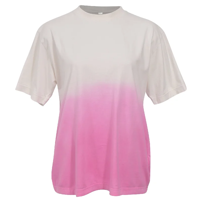 Off White Gradient Effect T-shirt in Pink Cotton Lace Blend Ribbed Blend Corduroy Blend