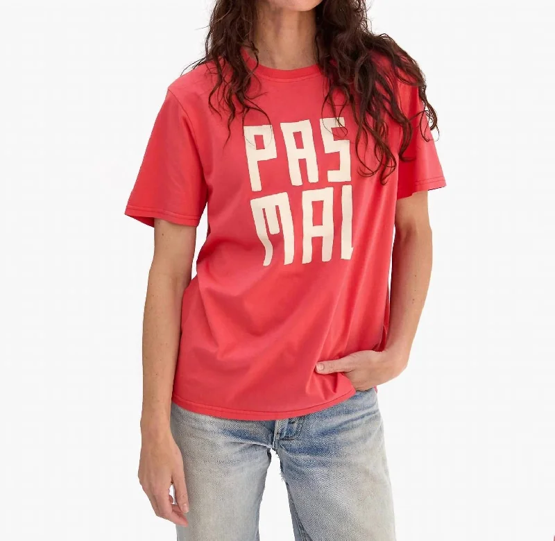 Original Tee In Sunfaded Poppy W/ Cream Pas Mal Faux Fur Fabric Real Fur Fabric Shearling Fabric