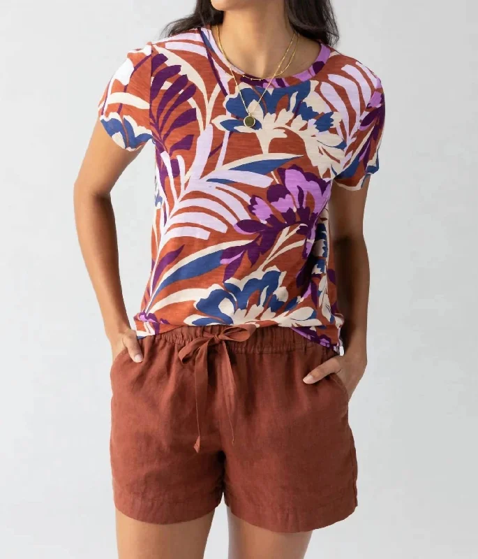Perfect Tee In South Palm Layered Multi-layer Single Layer