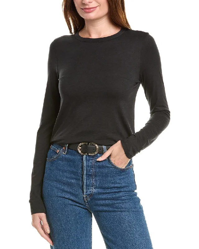 rag & bone Core T-Shirt Denim Fabric Leather Fabric Suede Fabric