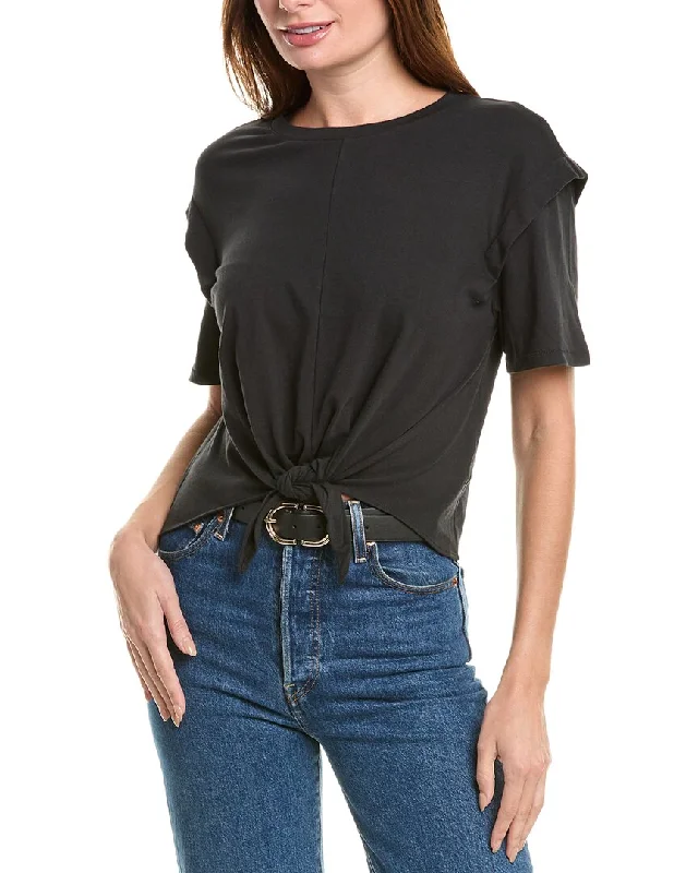 rag & bone Mica T-Shirt Hooded Caped Shawl Collar