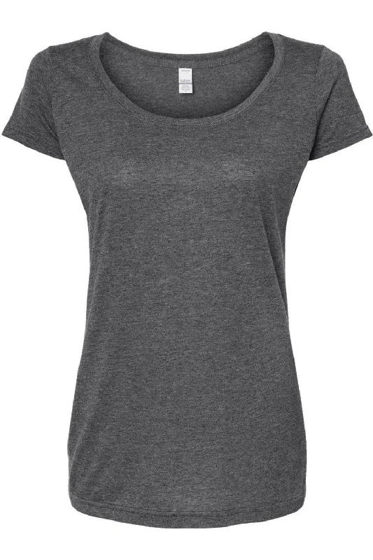 Tultex Women´s Poly-Rich Scoop Neck T-Shirt Cozy Warm Stylish