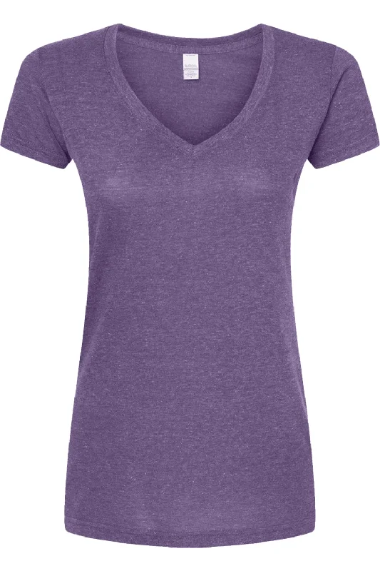 Tultex Women´s Poly-Rich V-Neck T-Shirt Satin Blend Silk Blend Wool Blend