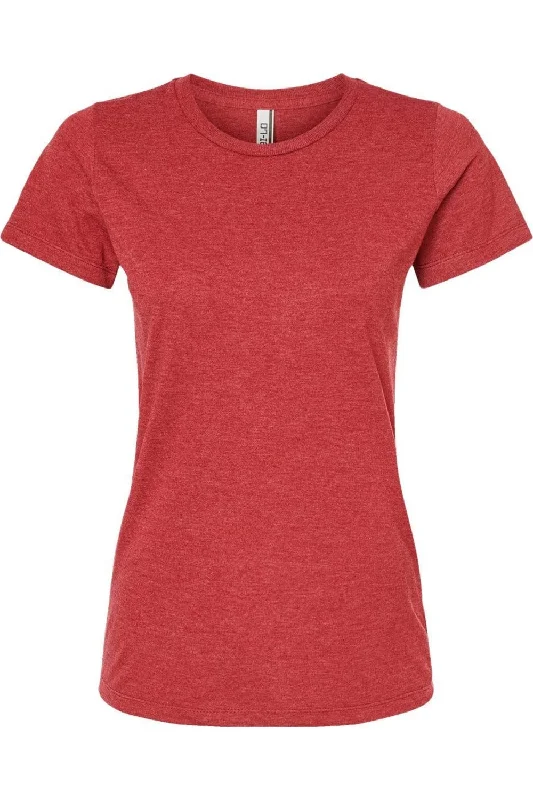 Tultex Women´s Premium Cotton Blend T-Shirt Front Pockets Side Pockets Patch Pockets