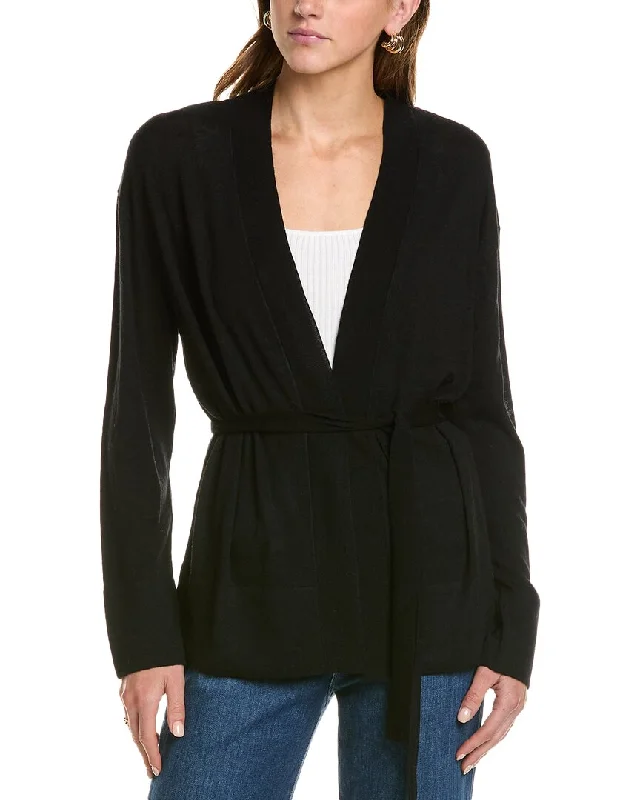 Vince Wool & Cashmere-Blend Belted T-Shirt Layered Multi-layer Single Layer