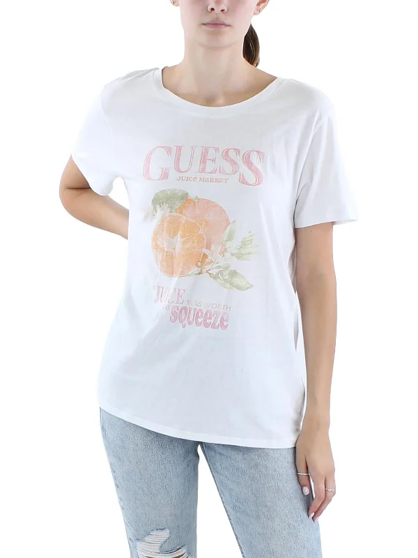 Womens Graphic Cotton Graphic T-Shirt Striped Floral Plaid