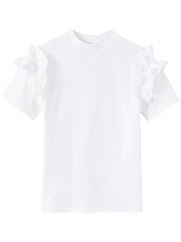 Women's Sophie Rucher Tee In White Print Jacquard Patchwork