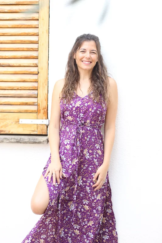 ADRSYA Maxi Dress (S/M) Trendy Maxi Dress with Belt