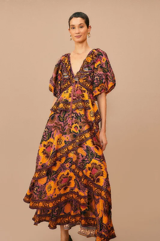 Blush Garden Bloom Maxi Dress Fashionable Printed Maxi Dress