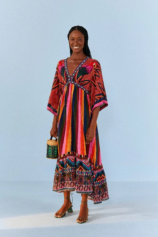 Macaw Show Maxi Dress Chic Off-Shoulder Maxi Dress