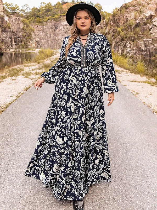 PLUS SIZE Carrie Maxi Dress - Black Fashionable Chiffon Tiered Maxi Dress
