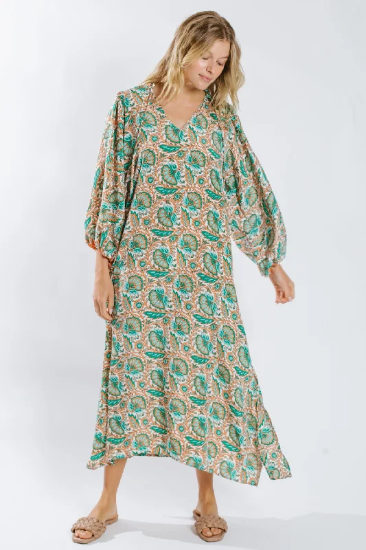 Ujala L/S Maxi Dress Fashionable Button-Down Maxi Dress