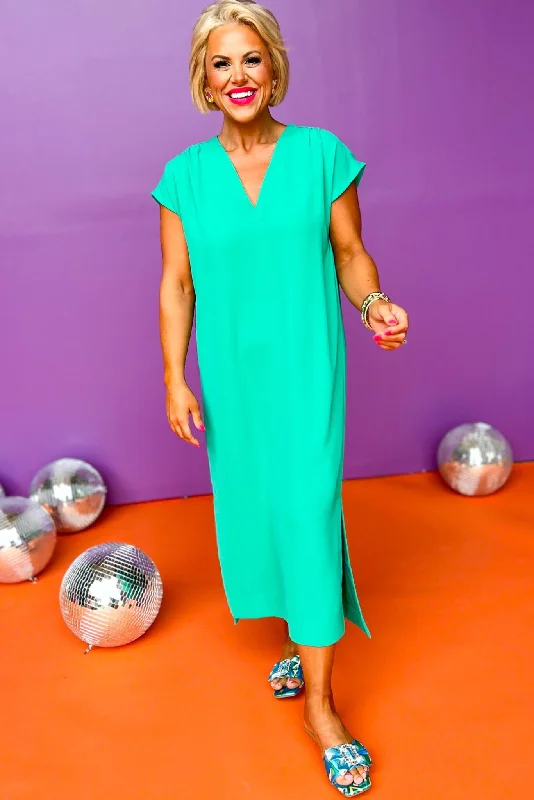 SSYS The Iris Maxi Dress In Emerald Fashionable Asymmetrical Maxi Dress