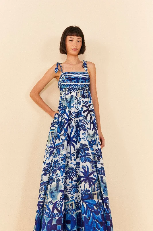 Sweet Rio Tie Strap Maxi Dress Trendy Satin Maxi Dress