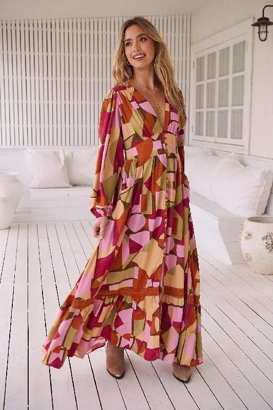 Tabitha Maxi Dress - Freya Comfortable Maxi Dress with Belt