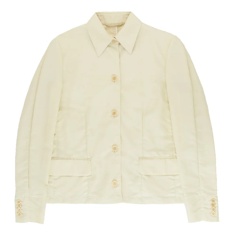 1997 Washed Nylon Twill Tailored Jacket Ribbed Jacket Pleated Jacket Ruffled Jacket