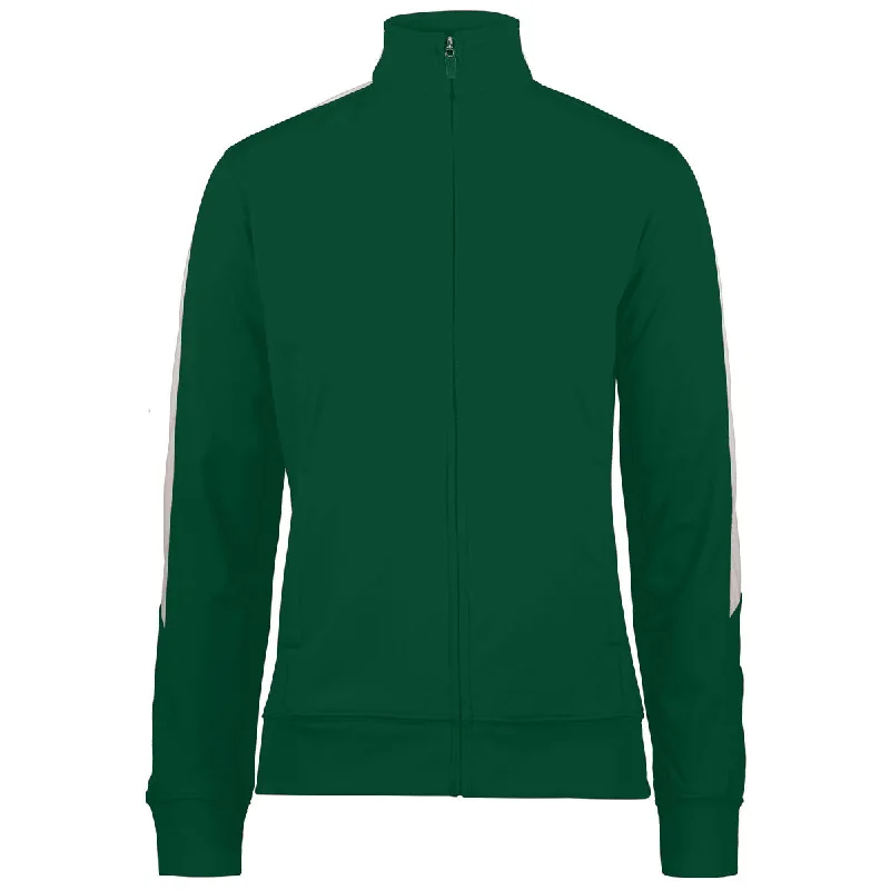 Augusta Women's Dark Green/White Medalist Jacket 2.0 Zip Front Button Front Snap Front