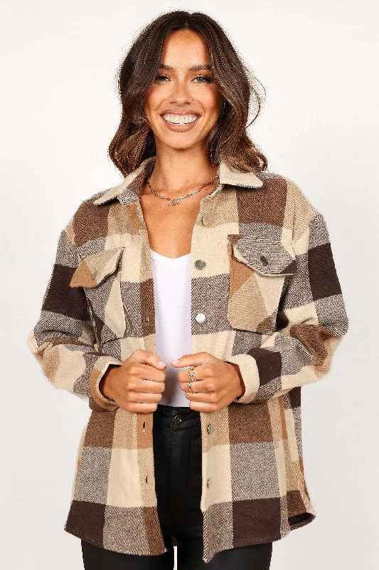 Adkin Jacket - Brown Rayon Jacket Velvet Jacket Corduroy Jacket