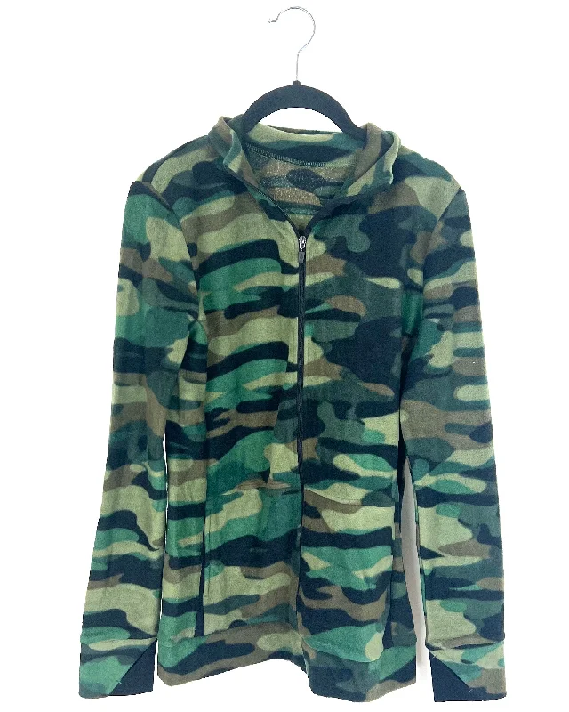 Camo Zip Up Jacket  - Size 2-4 Chenille Jacket Brocade Jacket Lace Jacket