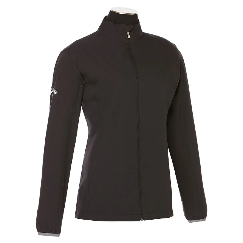 Callaway Women's Black Long Sleeve Full Zip Wind Jacket Fleece Jacket Down Jacket Feather Jacket