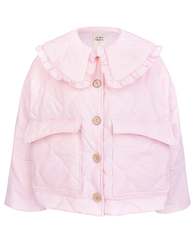 Darcy Frill Jacket - Pink Striped Jacket Polka Dot Jacket Floral Jacket