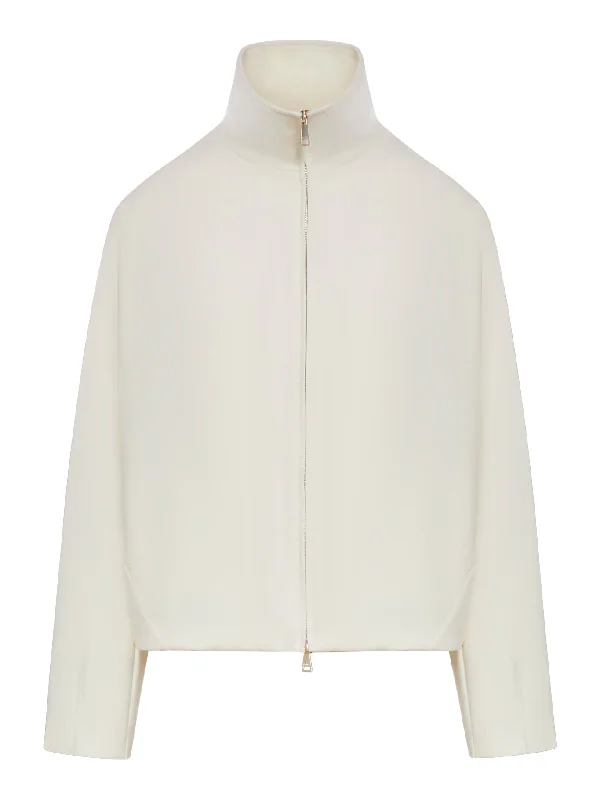 JERSEY KNITTED FABRIC JACKET Insulated Jacket Fitted Jacket Loose Jacket