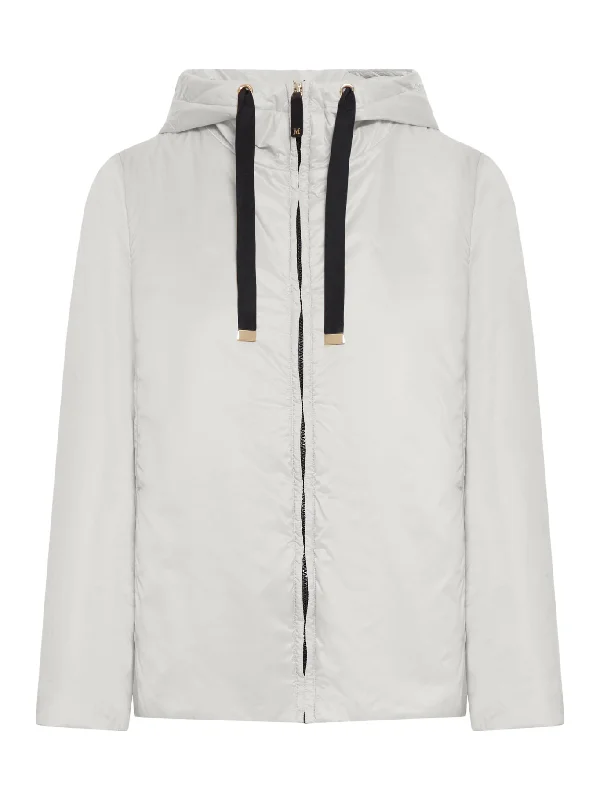 TRAVEL JACKET IN ANTI-DROP TECHNICAL CANVAS Tiered Jacket Buttoned Jacket Zippered Jacket
