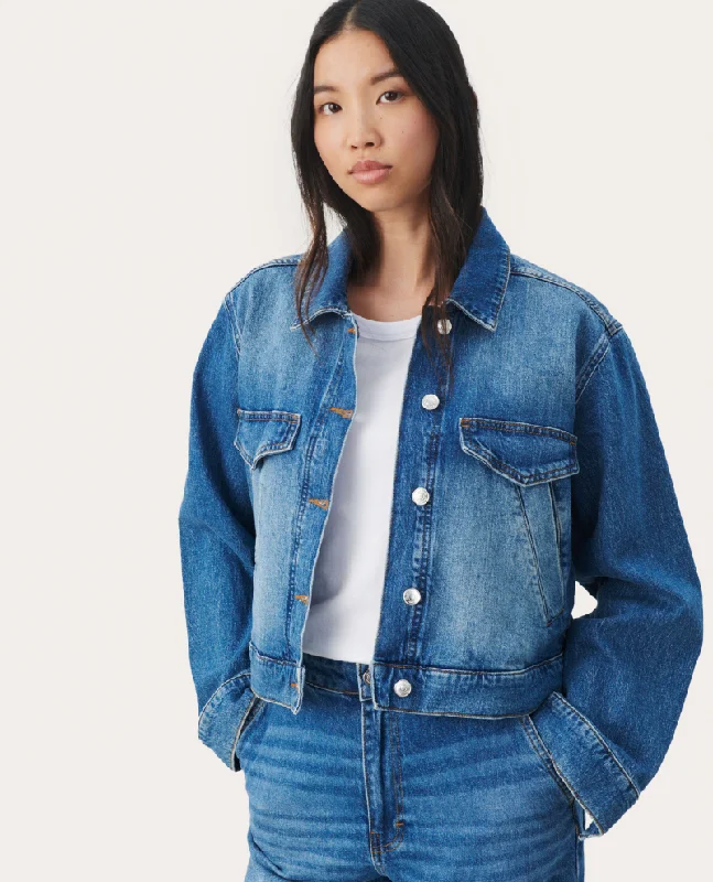 Part Two Caimi Denim Jacket Hooded Jacket Caped Jacket Shawl Collar Jacket