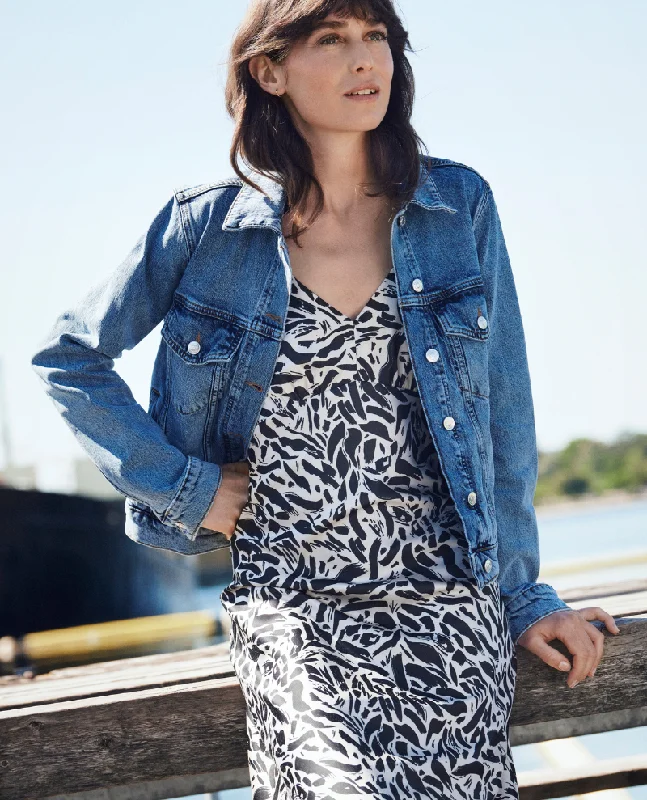 Part Two Frederikka Denim Jacket Striped Jacket Polka Dot Jacket Floral Jacket