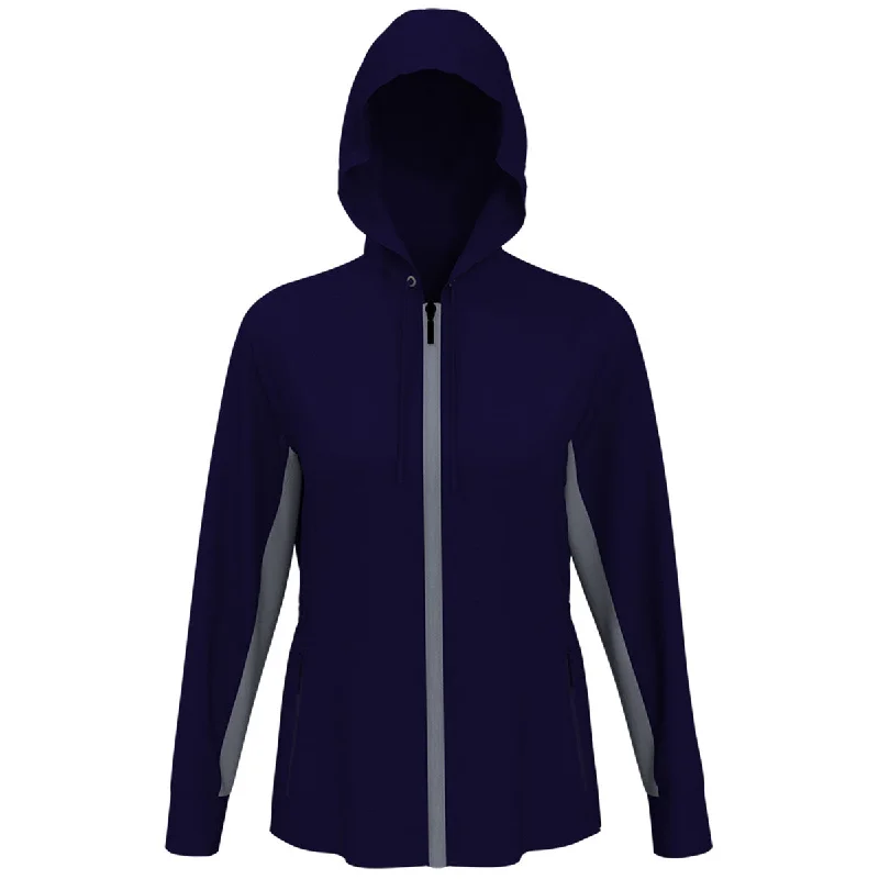 Perry Ellis Women's Peacoat Navy Full Zip Jacket Wool Jacket Cashmere Jacket Tweed Jacket