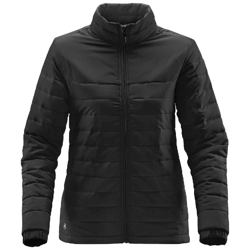 Stormtech Women's Black Nautilus Quilted Jacket Welt Pockets Slit Pockets Flap Pockets