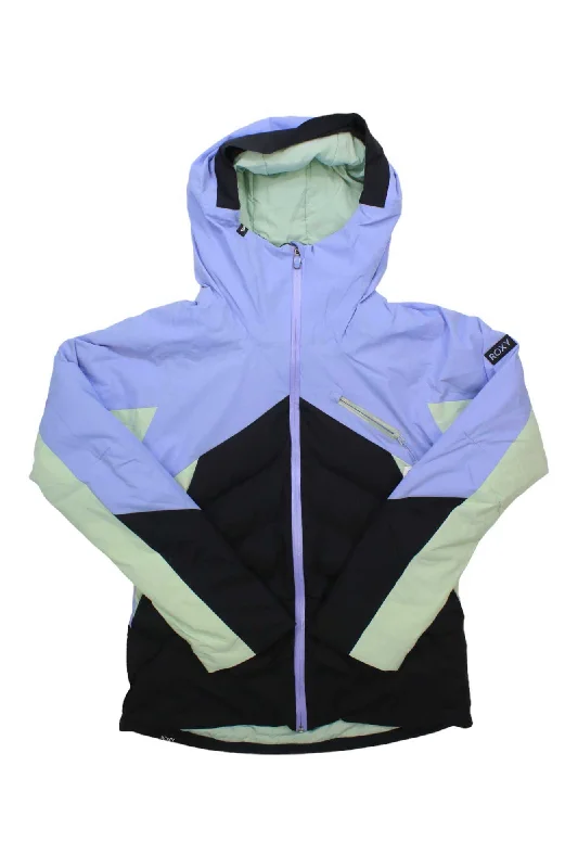 Roxy Women's Luna Frost Jacket Notch Collar Jacket Peter Pan Collar Jacket Cowl Neck Jacket