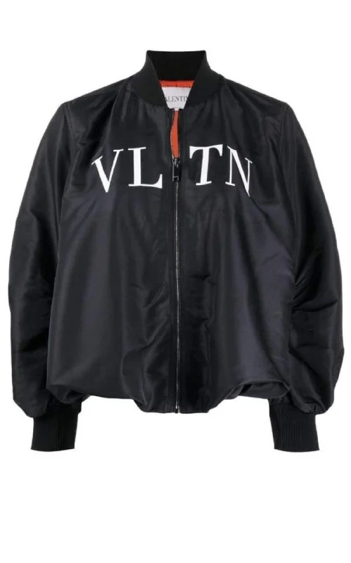 Ruched Printed Shell Bomber Jacket Print Jacket Jacquard Jacket Embroidered Jacket