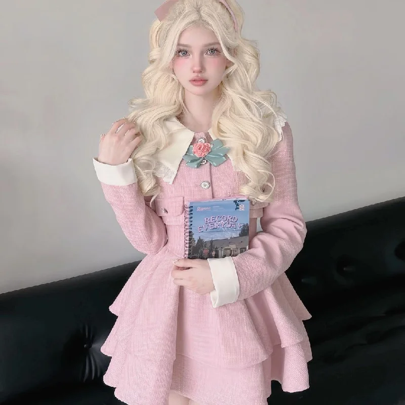 Sweet puffy dress + jacket yv31870 Corduroy Jacket Velvet Jacket Brocade Jacket