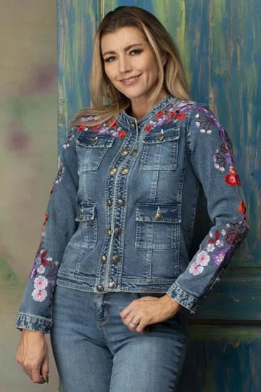 Vintage Collection Dianna Denim Jacket-CRR Mesh Jacket Canvas Jacket Denim Jacket