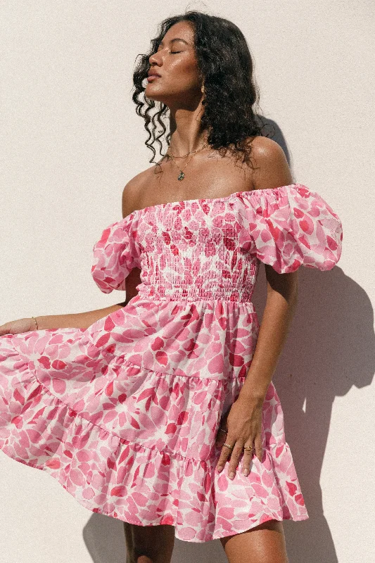 Alisyn Mini Dress - Pink Multi Casual Mini Dress with Pockets