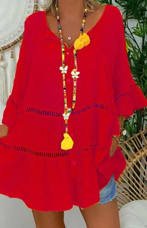 Casual Linen Womens Mini Dress Comfortable Boho Mini Dress