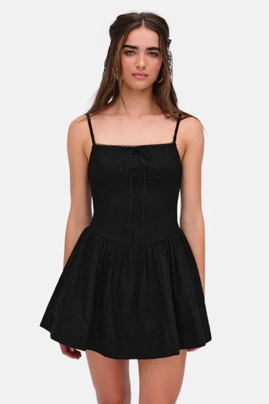Beau Mini Dress Black Chic Halter Mini Dress