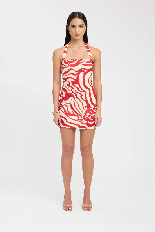 Roma Halter Mini Dress Comfortable Casual Mini Dress