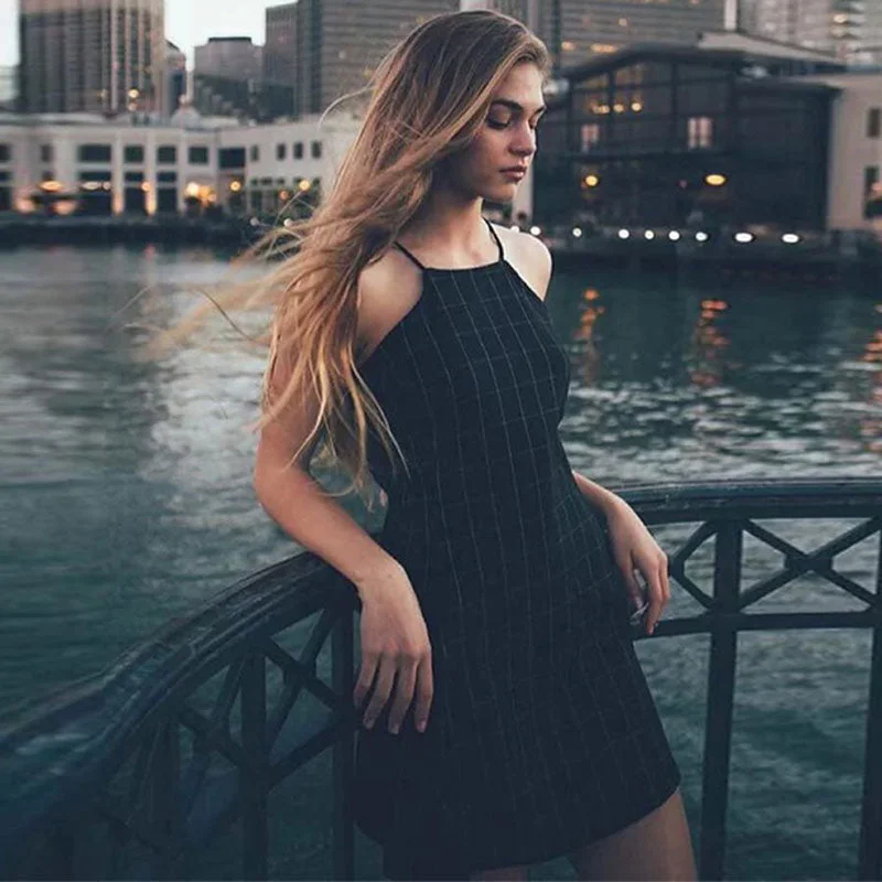 Sexy Off Shoulder Plaid Mini Dresses Women Vintage Sling Loose A-line Dress Summer Ladies Fashion Elegant Simple Dress Vestidos Classic Black Mini Dress Sexy Off Shoulder Plaid Mini Dresses Women Vintage Sling Loose A-line Dress Summer Ladies Fashion Elegant Simple Dress Vestidos Classic Black Mini Dress