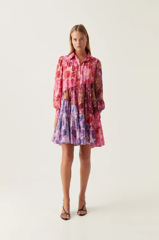 Vision Smock Mini Dress Cozy Long Sleeve Mini Dress